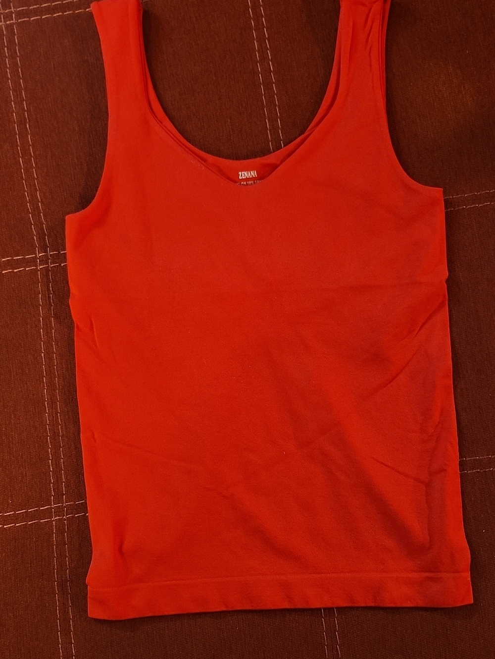 Zenana Outfitters Red Scoop Neck Tank